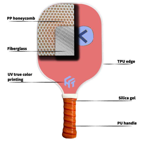 Novice Practice Pickleball Rackets with Lightweight PP Honeycomb Core and USAPA Approval