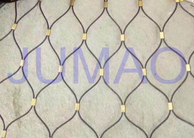 Thin Fall Protection Architectural Metal Fabric Easy To Install For Partition