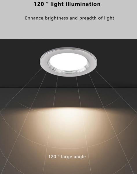 Aluminum Housing LED Down Light 4000K 5.5W White Die Casting 2.5 Inch Hole Cutting