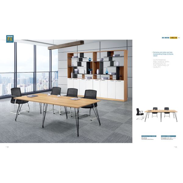Eco - Friendy Melamine Meeting Room Table Anti - Water Anti - Dirty