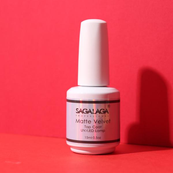 SAGALAGA Gel Top Coat Soak Off Vernis à Ongles Gel UV Matte Top Coat Certification des Matériaux de Protection de l'Environnement MSDS