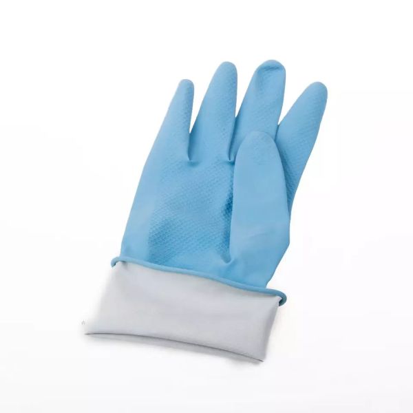 Dip Flocklined Household Latex Gloves Industry Dip Flocklined