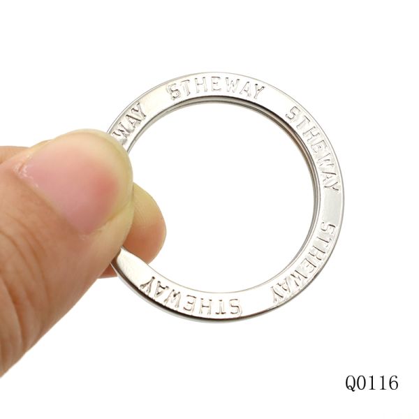 Nickel Plated Split Key Ring Metal Key Chain Ring 25.5mm*33mm Rusty-Proof Keyring