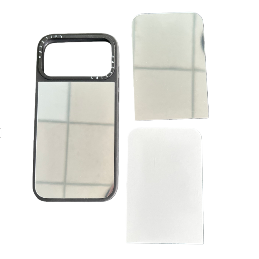 Replaceable Back Panel 2-in-1 Mirror Luxury Design Plastic Make-up Mirror Card Holder Phone Case for iPhone 17 Pro Max Cutting