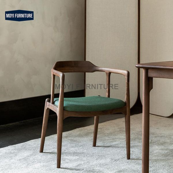 Custom Standard Size Comfortable Wooden Dining Chairs Nordic Modern Wood Chair for Commercial Dining