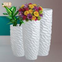 Pots de fleur blancs de planteur de résine de lustre pour les usines artificielles