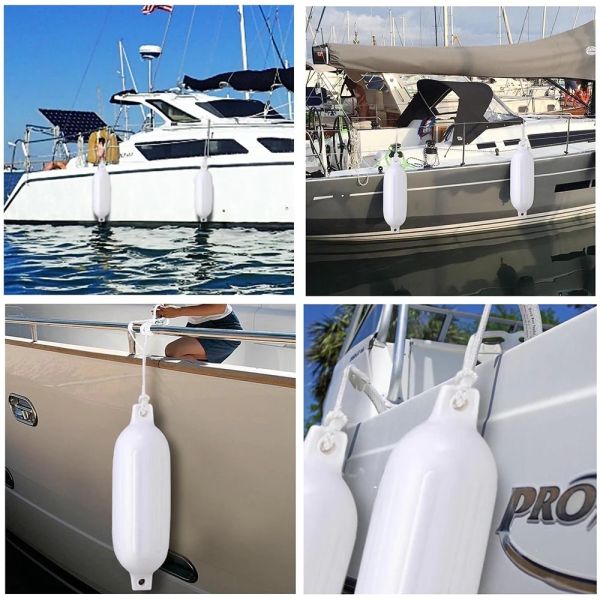 Boat Bumpers 8x27 Boat Fender Twin Eye 4-Pack