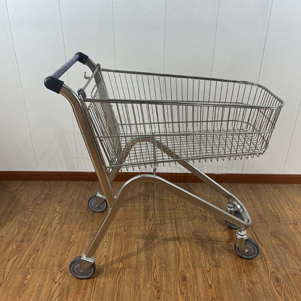 90L Round Corner Promotional European Chair Grocery Shopping Trolley Metal Shopping Trolley