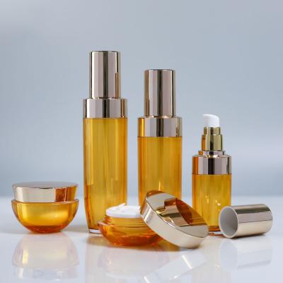 Wholesaler Price Refillable Acrylic Cosmetic Lotion Pump Bottle 150ml Skincare Packaging Cream Jar Essential Water Container