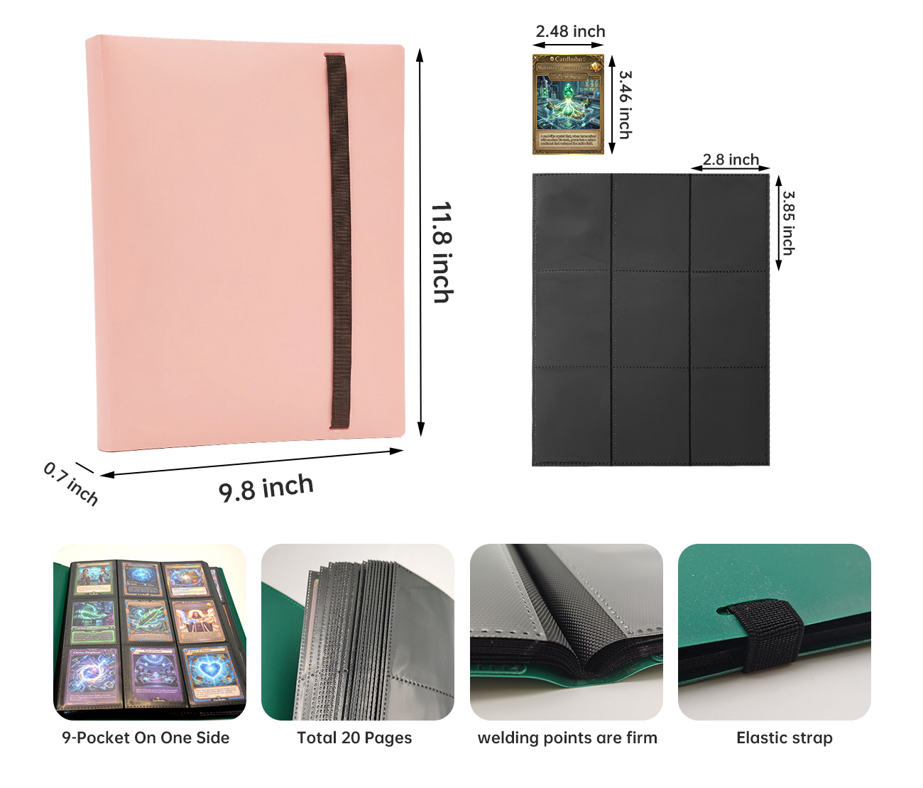 Portable 9 Pocket Trading Card Binder Manufacturer for Wholesale Supply PT CG