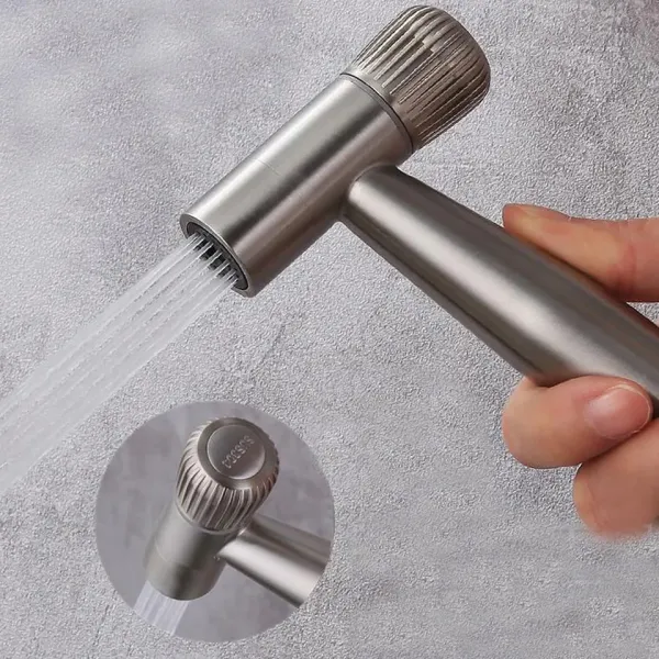 Upgrade Your Bathroom with 304 Stainless Steel Brushed Handheld Toilet Bidet Sprayer