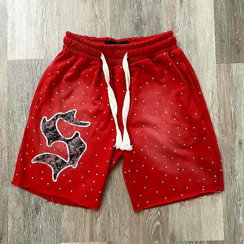 Logotipo de impresión de pantalla de piedra de rincón personalizado de bolsillo lavado con ácido calzoncillos de hombre de época calzoncillos de sudor de algodón calzoncillos franceses de algodón corredores