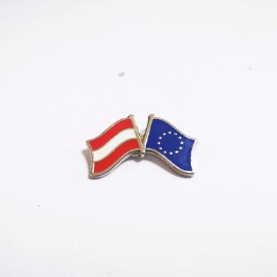 Des émaux de drapeau patriotique avec revêtement époxy et finition en argent