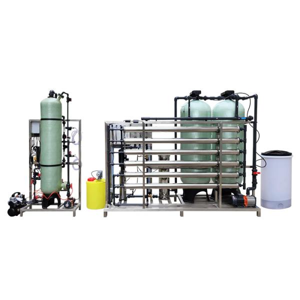 3TPH 5.5kW-380-415V FRP Tanks Brackish Water Reverse Osmosis Water Plant