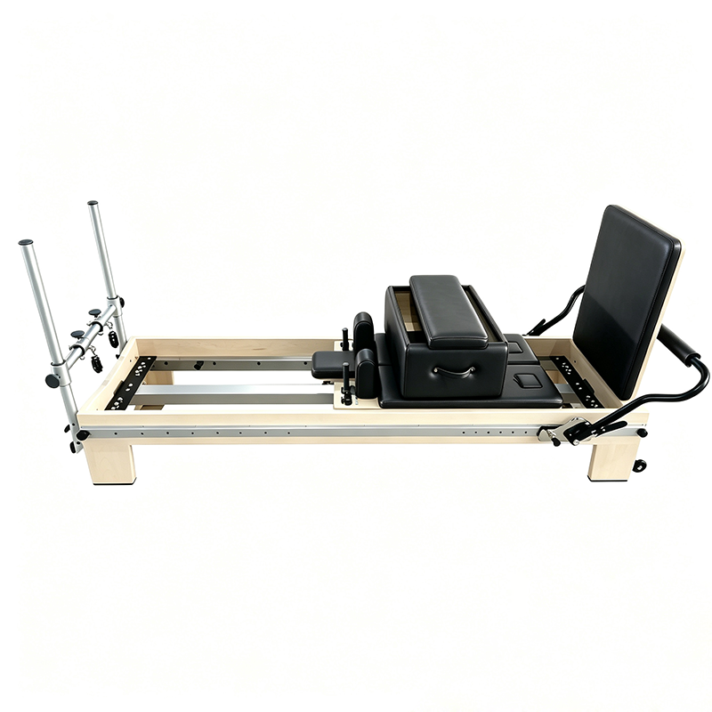 Compact Maple Wooden Pilates Reformer Machine Multifunctional For Training Course
