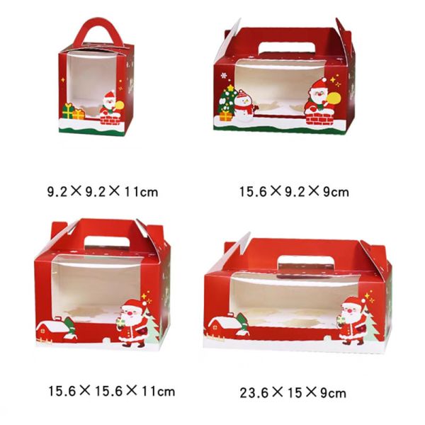 Personalised CYMK Printing Xmas Gift Box For Christmas Cake Sweet Candy 600gsm