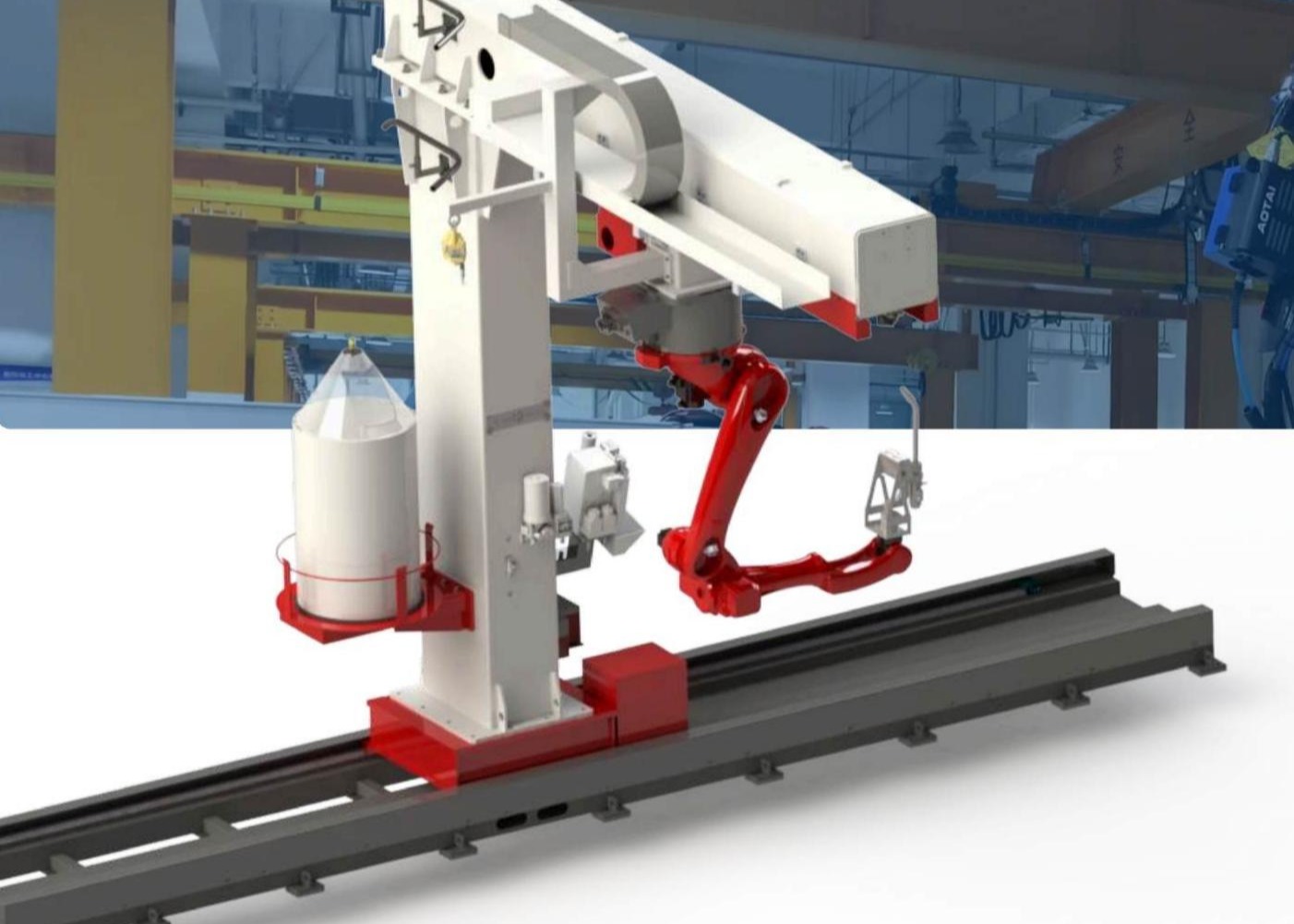 34KW Total Power Consumption CNC Inverted Rail Welding Robot For Steel Weld