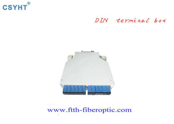 Plastic Type Outdoor Fiber Optic Distribution Box ABS 12 SC SX DIN Rail box