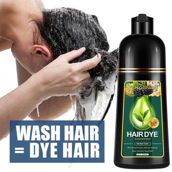 Shampoing colorant capillaire à base de plantes, sans ammoniaque, qualité cosmétique