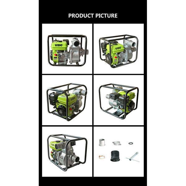 6.5hp 28m Head Gasoline Water Pumps With 80mm Outlet