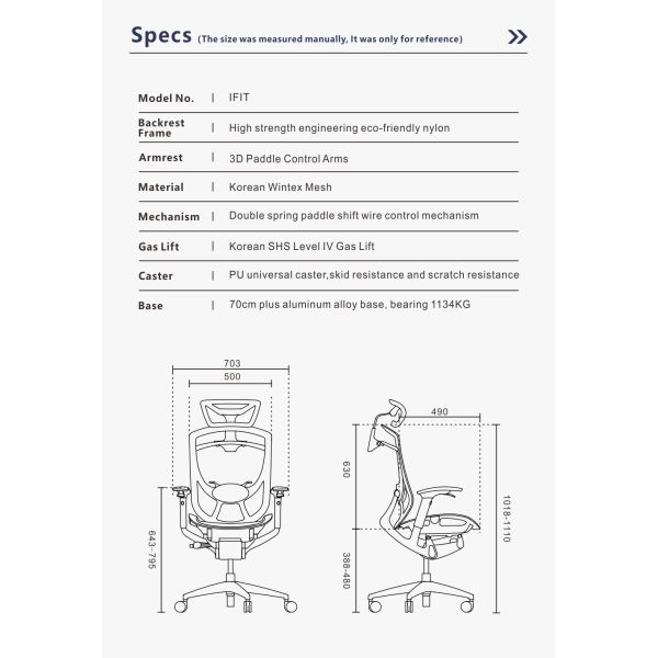 GTCHAIR Full Mesh Ergonomic Executive Chair Multiple Adjustabilities Sync Sliding System