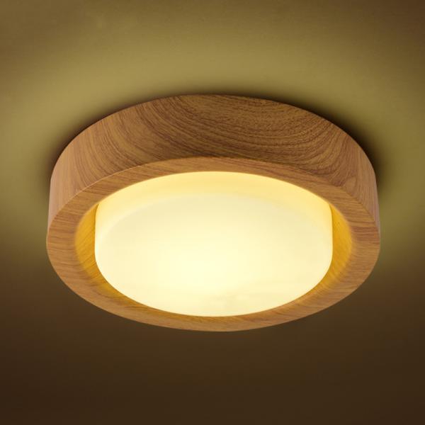 Wooden Round Ceiling Lights For Bedroom Iron Surface Mounted Rooms Lighting（WH-WA-28）