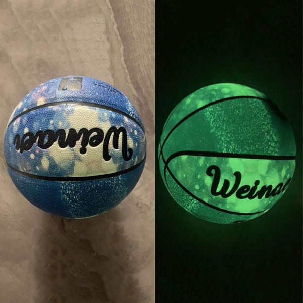 Nightlight Basketball Size 7 Hygroscopic Luminous Basketball Ball Night Game Streetball