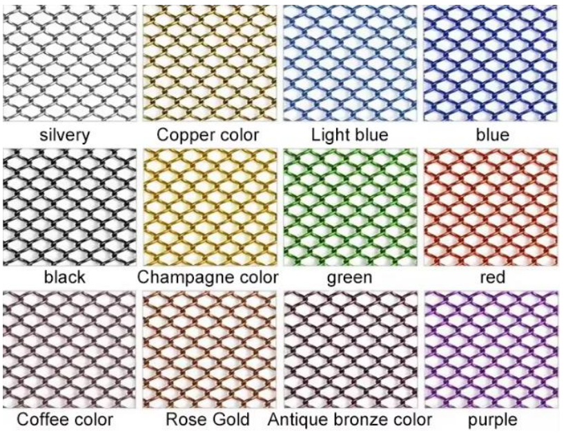 Graphite black  Aluminium Chain Link Wire Mesh coil Curtain ceiling  for Hotel or restaurant interior  architectural decoration