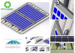 Os módulos de sistemas de montagem solares do telhado do metal apoiam para