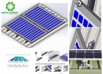 Os módulos de sistemas de montagem solares do telhado do metal apoiam para guardar a instalação solar do painel solar do telhado do painel    Montagem solar