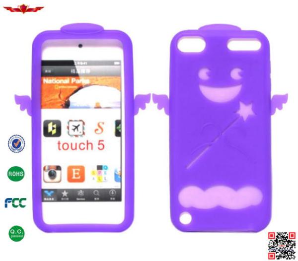Hot Selling 100% Quality Guaranteed Angel Silicone Cover Cases For Ipod Touch 5 Colorful