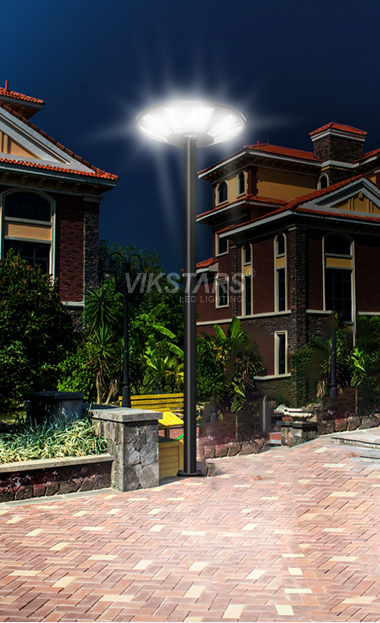 Все в одном яркие круглые садовые солнечные фонари IP65 водонепроницаемый с датчиком движения