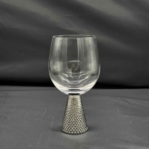 Lead Free Crystal Electroplate Diamond Base Wine Glass Set Featuring Modern Art Unique Style Perfect For Elegant Dining And Special Occasions