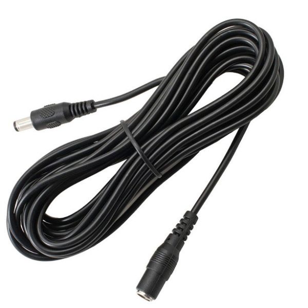 5m 3m 2m 1m DC Cable White Female End Type 5.5mm x 2.1mm Plug Adapter Extension Cable