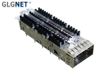 EMI Tabs Light Pipe QSFP+ Cage 1x1 Single Port Copper Alloy Cage Material 56G Ethernet