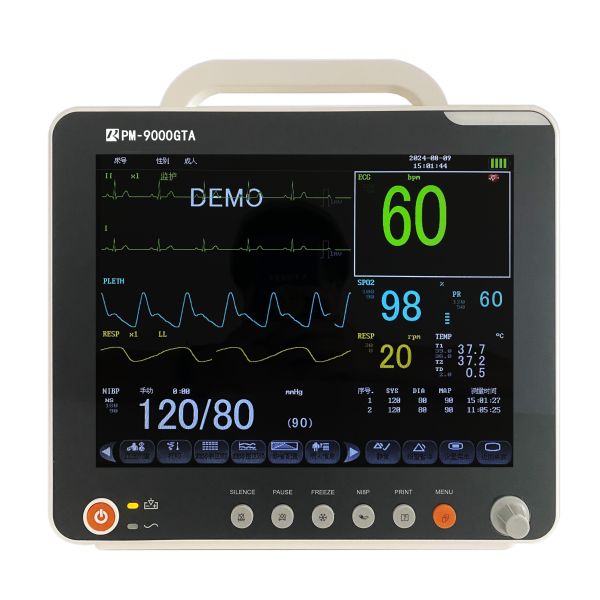 12.1 Inch Full Screen 6 Parameter Multi Parameter Patient Monitor with Optional Printer for Hospital ICU