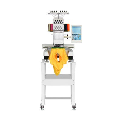 9 Needles Single Head Computerised Embroidery Machines Designs 1200RPM