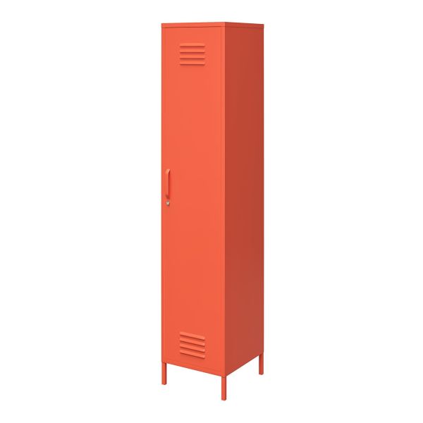 Orange H1700 Single Metal Locker Storage Cabinet Flat Packing With Ajustable Feet