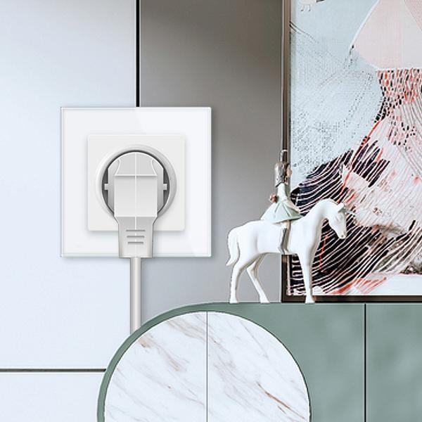 European Standard Electrical Wall Socket 16A 3500W Round Wall Socket Box Mounting