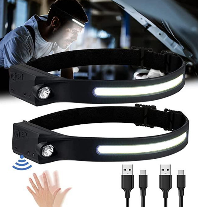 Водоустойчивый гибкий люмен света 12000 работы Headlamp USB 230 градусов перезаряжаемые