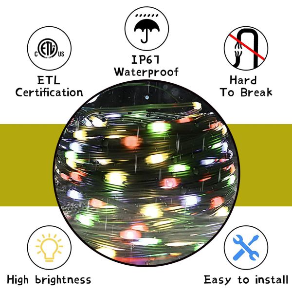 RGB Colorful Light String USB Colorful Light LED Christmas Tree Light Strip with Agi32 Layout and 1-
