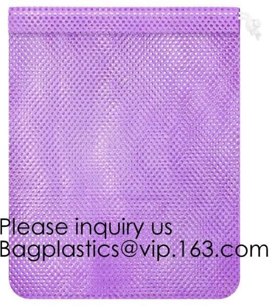 Biodegradable Drawstring Laundry Bag customzied, Logo Printed Poly Hotel, Travel Laundry belonging Bag