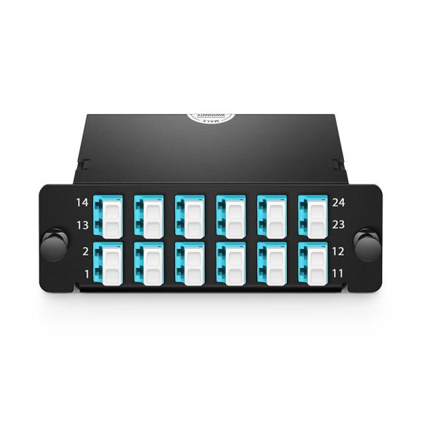 RBTX®-24 Cassette, 24 Fibers OM4 Multimode, Type A,  to 12 x LC Duplex (Aqua), 0.35dB max