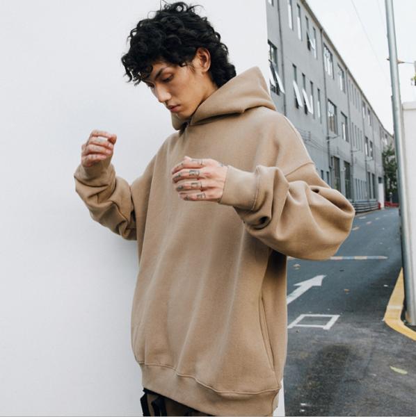 360gsm Plain White Pullover Sweatshirts 100% Cotton Oversized Blank Hoodies