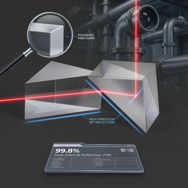 Shape Customizable Optical Right Angle Glass Crystal Ball Prism