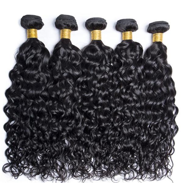 WATER WAVE Cheap Natural  Remy Indian Human Hair Vendor Weave Bundles and wefts