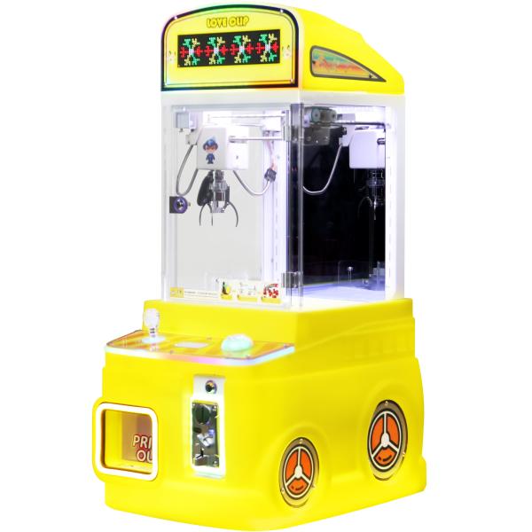 Yellow Customized Mini Claws Commercial Coin-operated Plush Toy Arcade Game