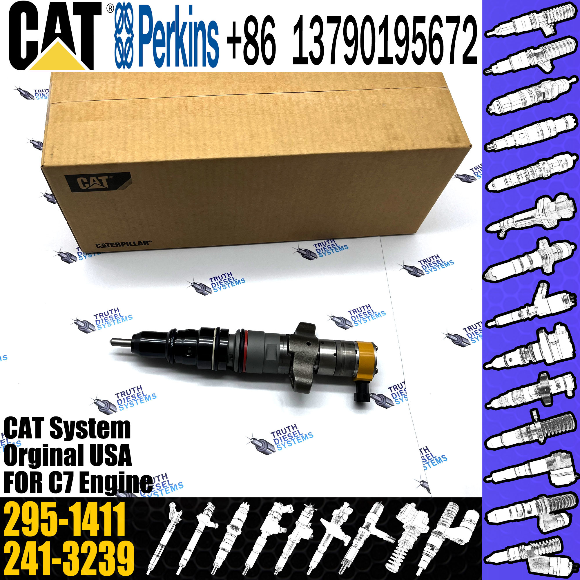 c7 инжектор 328-2585 263-8218 295-1411 для гусеницы c7 инжекторы двигателя 3282585 2638218 2951411