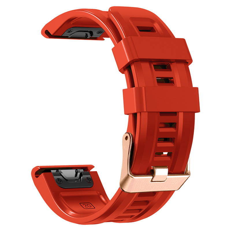 Replacement Popular Quick Fit for Men Luxury Silicone Watch Strap Rose Gold Buckle for Garmin Fenix 7S 20mm Silicone Watch Band