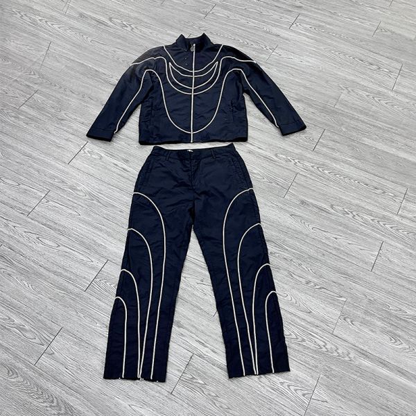 Veste coupe-vent en nylon réfléchissant 3m personnalisée, patch brodé, rayures, veste coupe-vent légère streetwear, survêtement homme